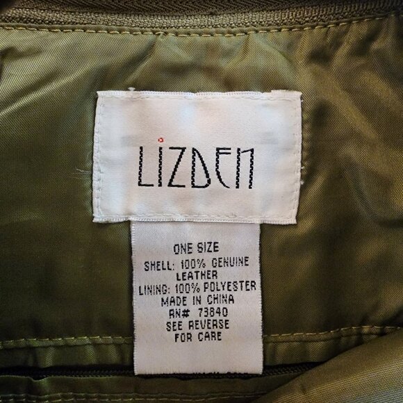 Lizden Suede Leather Ruffled Women's Hobo Crossbody Bag Purse Olive Green - Picture 6 of 9